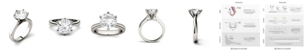 Charles & Colvard Moissanite Solitaire Engagement Ring 3-1/10 ct. t.w. Diamond Equivalent in 14k White or Yellow Gold